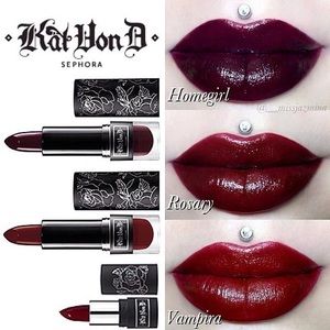 kat von d makeup salekvd studded kiss lipstick vampira poshmark